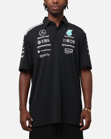 adidas x Mercedes-AMG PETRONAS Formula One F1 2025 Team Polo Shirt Black/White