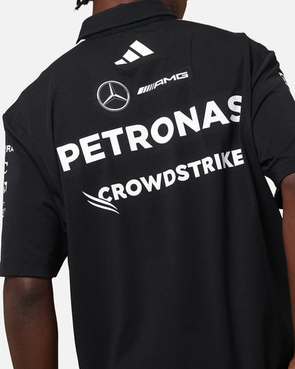 adidas x Mercedes-AMG PETRONAS Formula One F1 2025 Team Polo Shirt Black/White