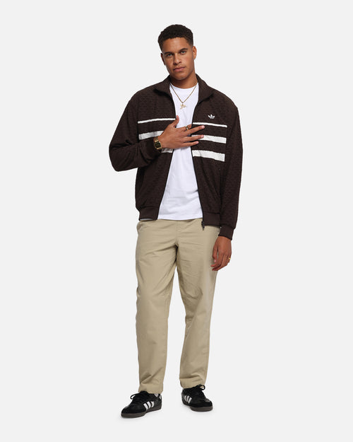 Adidas Monogram Track Top Jacket Dark Brown