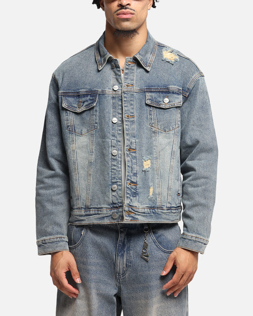 Saint Morta Trucker Denim Jacket Dirty Denim