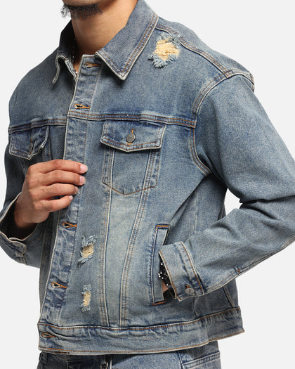 Saint Morta Trucker Denim Jacket Dirty Denim