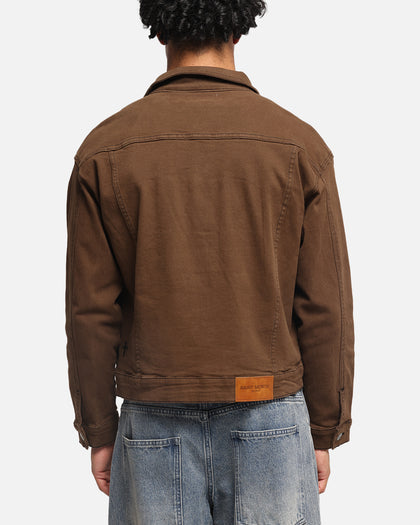 Saint Morta Trucker Denim Jacket Vintage Brown