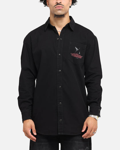 Saint Morta Amorafti Long Sleeve Denim Shirt Black Shadow