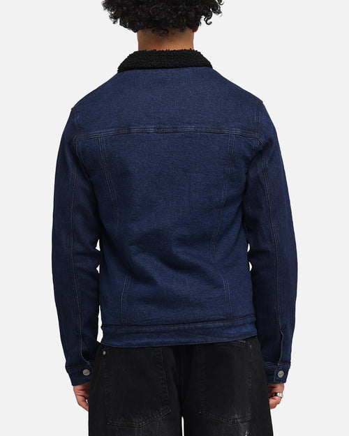 Saint Morta Sherpa Denim Zip Jacket Indigo/Black