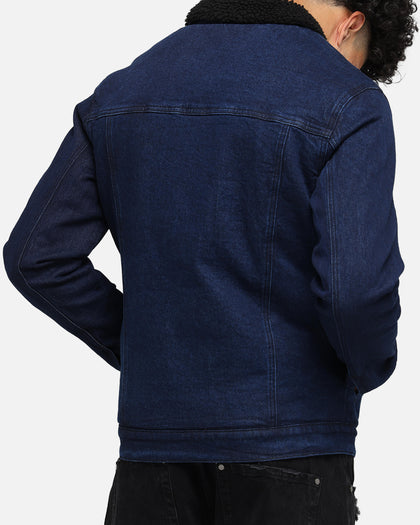 Saint Morta Sherpa Denim Zip Jacket Indigo/Black