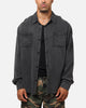 XXIII Acid Wash Button Up Over Shirt Washed Black