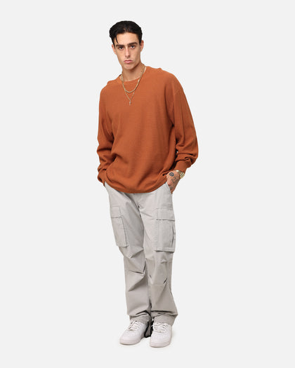XXIII Textured Long Sleeve T-Shirt Rust