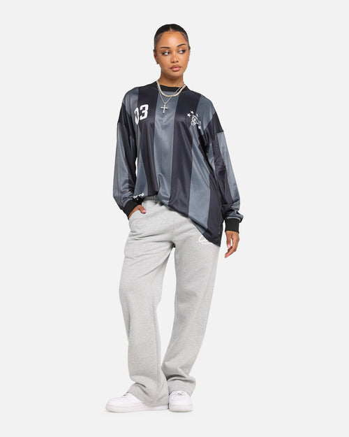 Carre Academy Oversized Long Sleeve T-Shirt Black/Grey