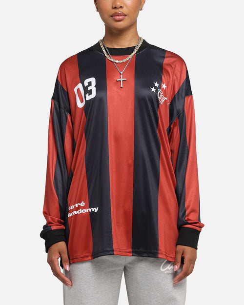 Carre Academy Oversized Long Sleeve T-Shirt Red/Black