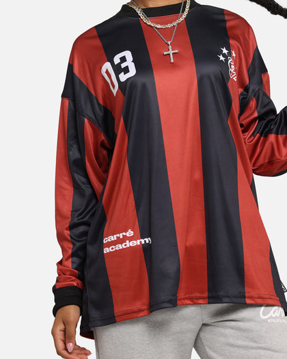 Carre Academy Oversized Long Sleeve T-Shirt Red/Black