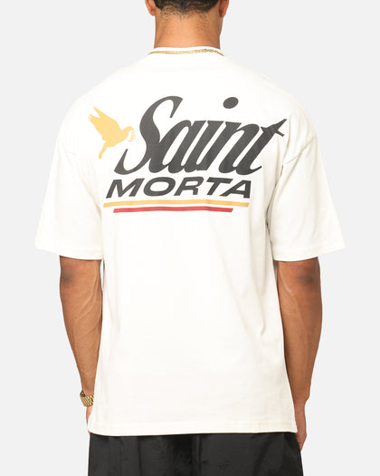 Saint Morta Adrenaline Mock Neck T-Shirt Off White