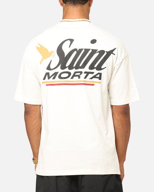 Saint Morta Adrenaline Mock Neck T-Shirt Off White