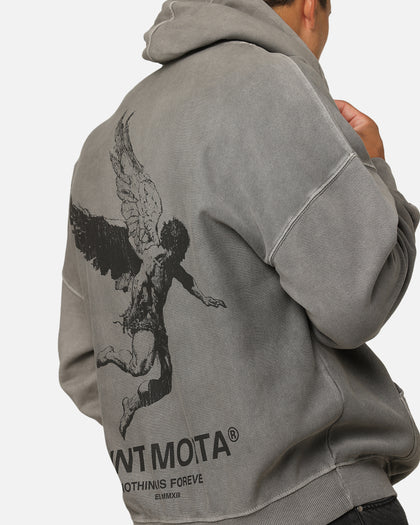 Saint Morta Nothing Is Forever Boxy Hoodie Washed Charcoal