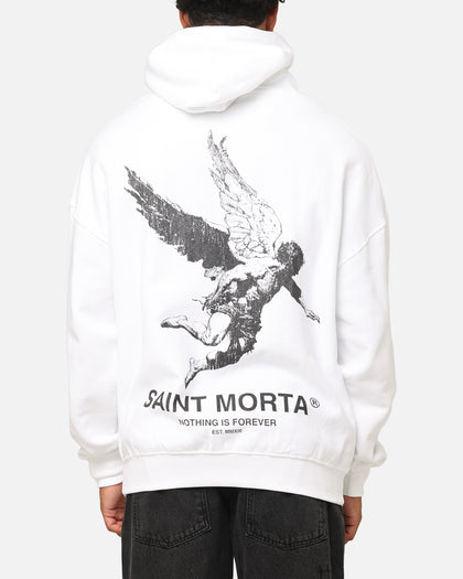 Saint Morta Nothing Is Forever Boxy Hoodie White/Black