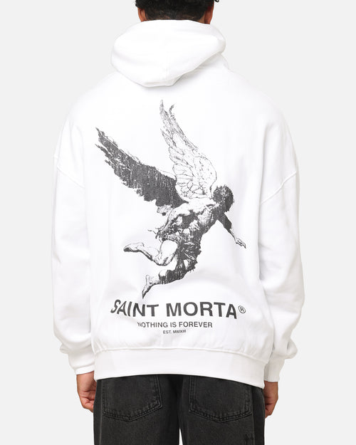 Saint Morta Nothing Is Forever Boxy Hoodie White/Black