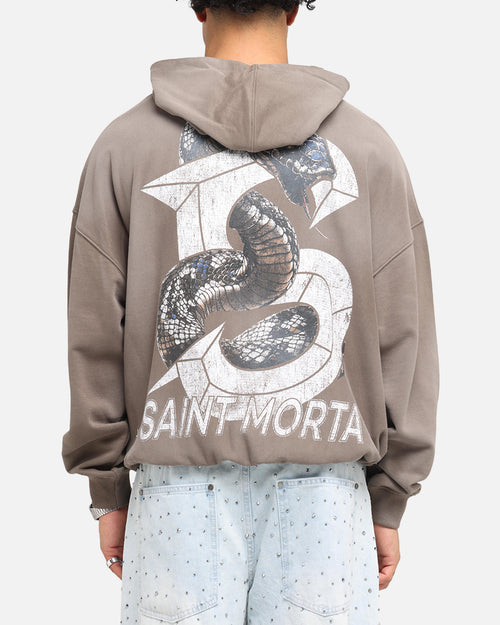 Saint Morta Venom Boxy Hoodie Sunfade Brown