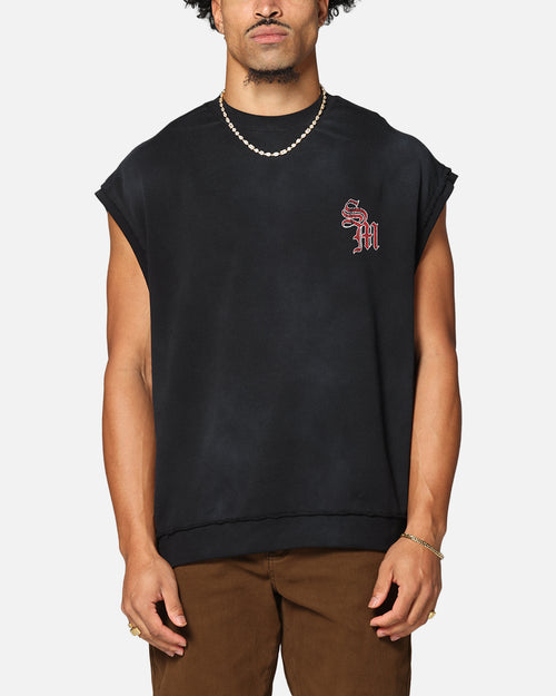 Saint Morta Hardcore Cut Off T-Shirt Sunfade Grey