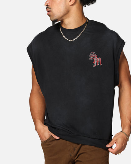 Saint Morta Hardcore Cut Off T-Shirt Sunfade Grey