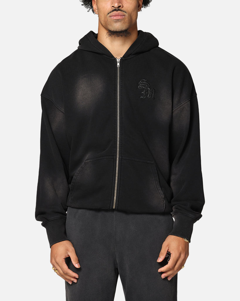 Saint Morta Gothic Zip Hoodie Sunfade Black | Culture Kings