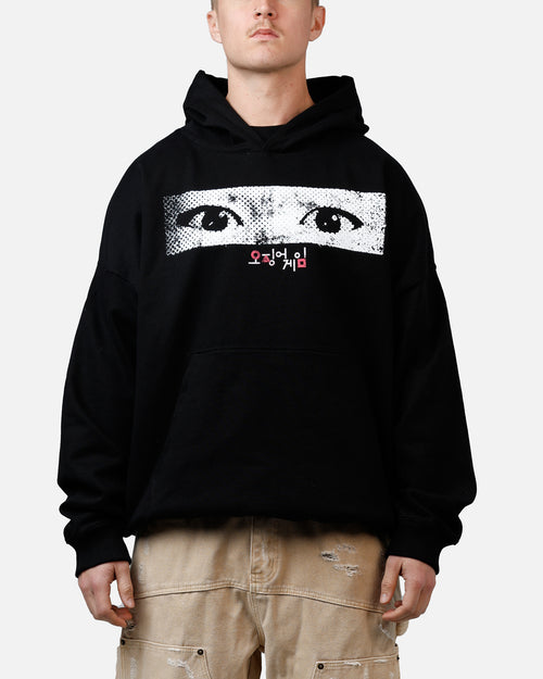 Goat Crew X Squid Game Young-Hee Eyes Premium Hoodie Black