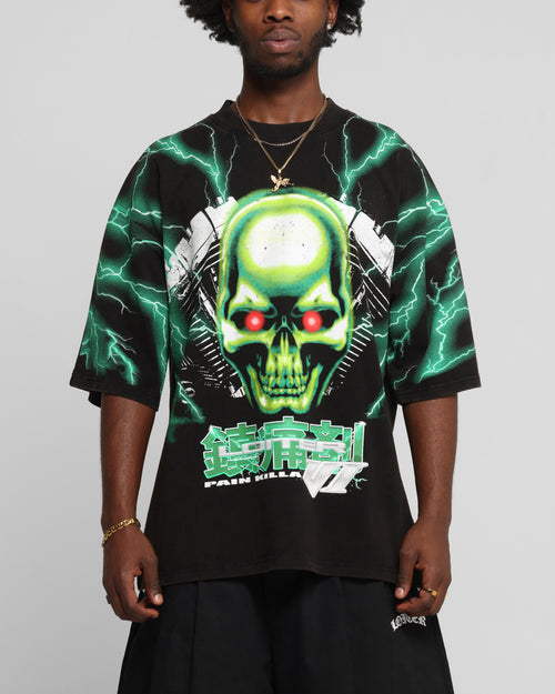 Loiter Greaser Vintage T-Shirt Black/Green