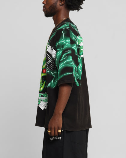 Loiter Greaser Vintage T-Shirt Black/Green