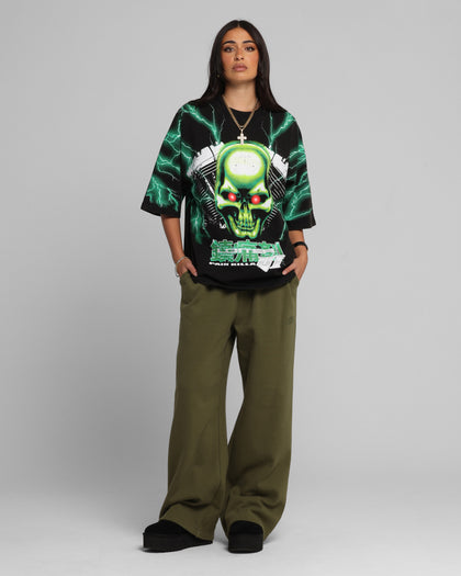 Loiter Greaser Vintage T-Shirt Black/Green