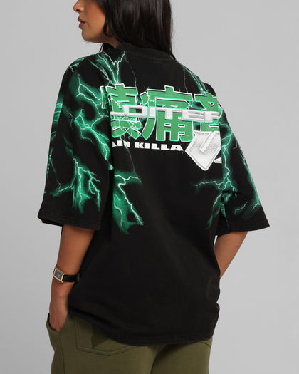 Loiter Greaser Vintage T-Shirt Black/Green