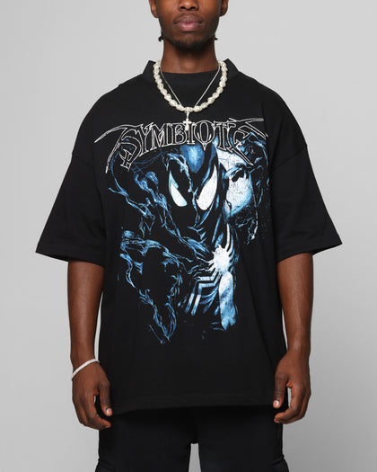 Loiter Marvel Spider-Man Symbiote Mock Neck T-Shirt Black