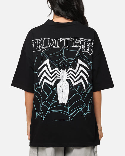 Loiter Marvel Spider-Man Symbiote Mock Neck T-Shirt Black