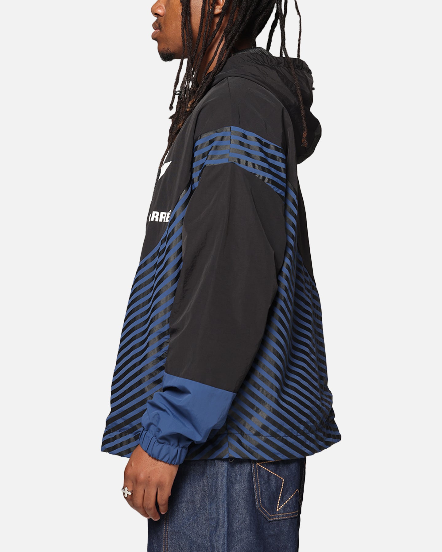 ジャケット・アウター [STAR CRUISE] Windbreaker Carre Star Shooter Windbreaker Jacket Black/Blue | Culture Kings US