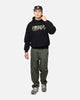 Carre Camo Script Hoodie Black