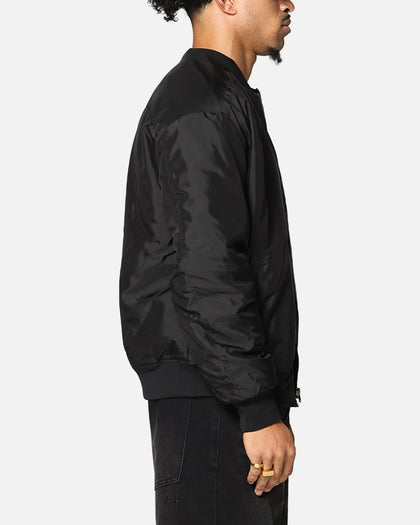 Saint Morta Gothic Nylon Bomber Jacket Black