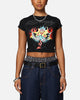 Ed Hardy Women's Flame Roll Baby T-Shirt Black