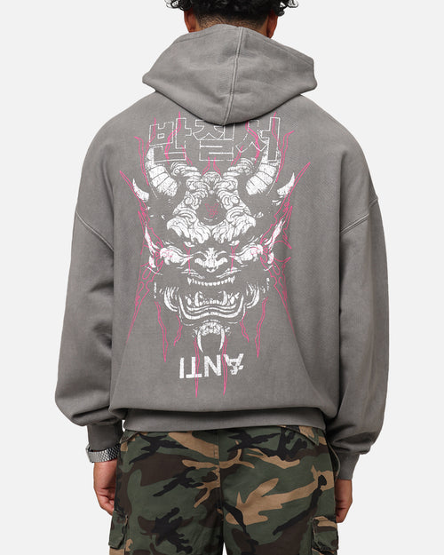 The Anti Order Agma Boxy Hoodie Washed Charcoal