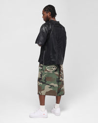 Loiter Vegan Leather Football Top Black
