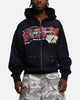Loiter Fighter Zip Up Hoodie Washed Black
