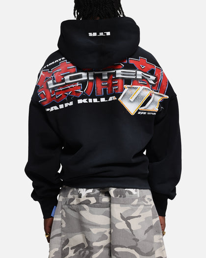 Loiter Fighter Zip Up Hoodie Washed Black