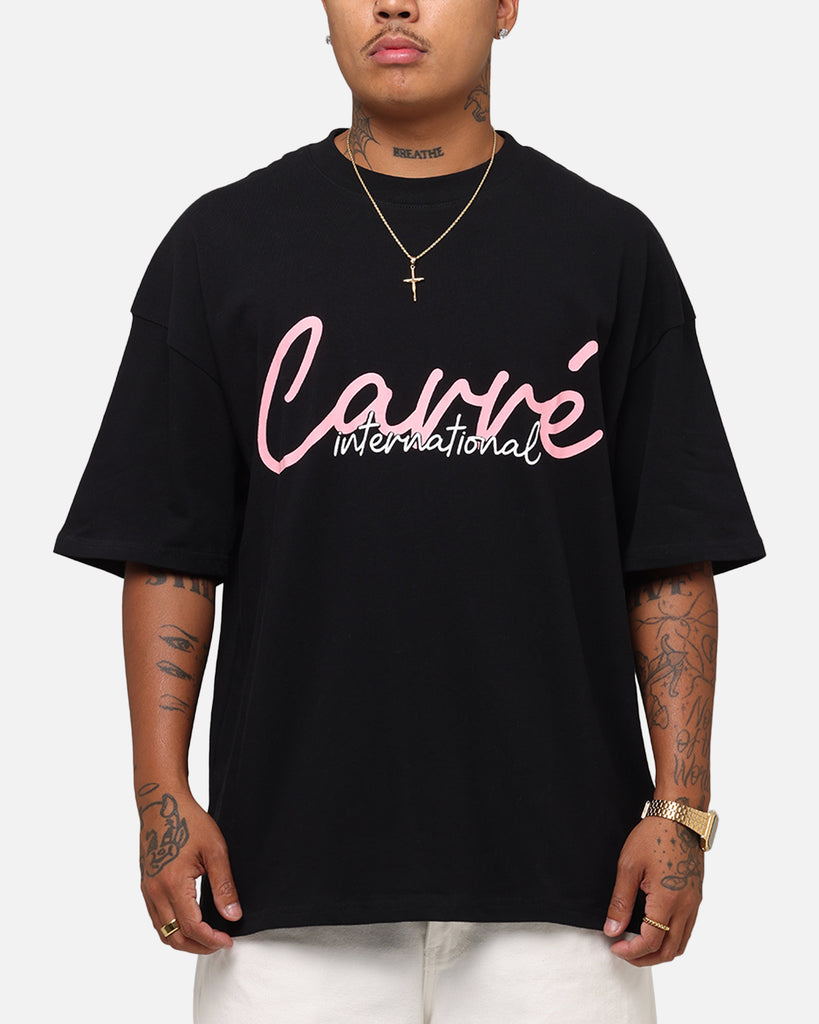 Carre International Script T-Shirt Black | Culture Kings