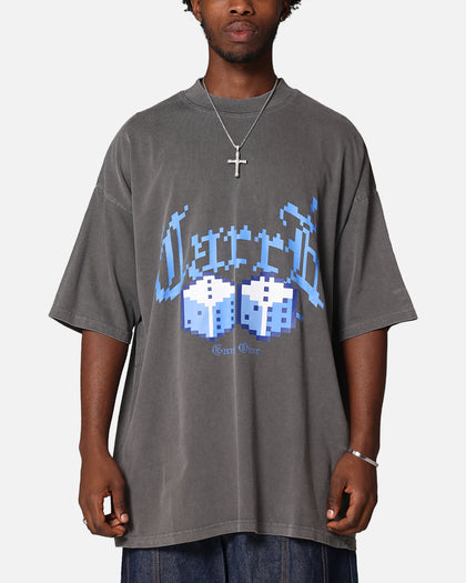 Carre Game Over Mock Neck T-Shirt Washed Charcoal