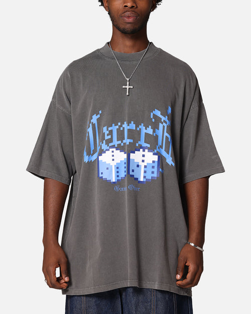 Carre Game Over Mock Neck T-Shirt Washed Charcoal