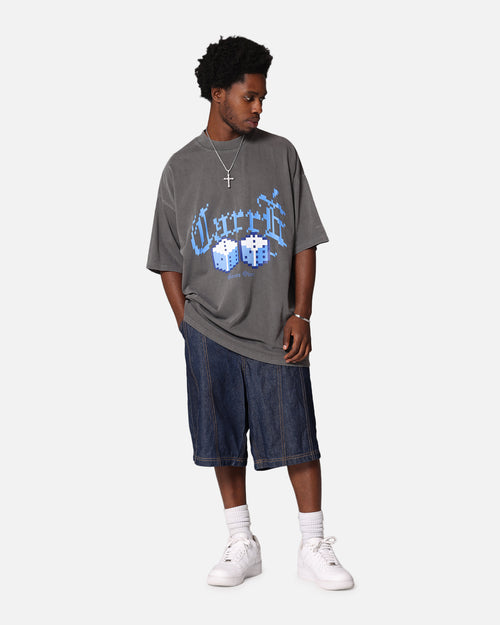 Carre Game Over Mock Neck T-Shirt Washed Charcoal