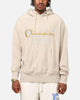 Champion Vintage Logo Sweatshirt Hoodie Oatmeal Heather
