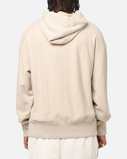 Champion Vintage Logo Sweatshirt Hoodie Oatmeal Heather