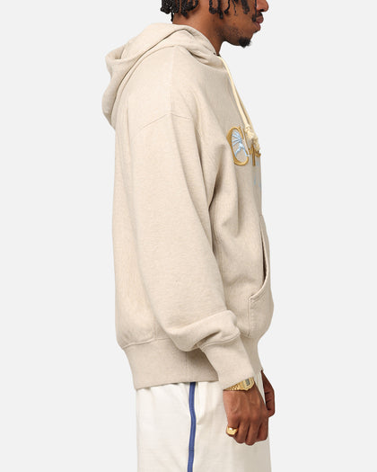 Champion Vintage Logo Sweatshirt Hoodie Oatmeal Heather