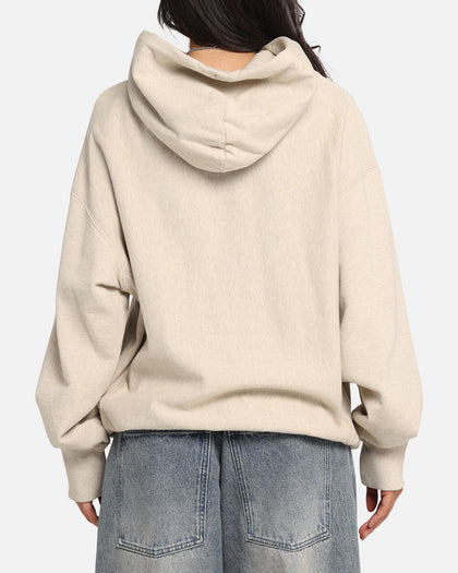 Champion Vintage Logo Sweatshirt Hoodie Oatmeal Heather