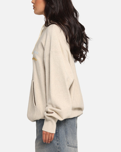 Champion Vintage Logo Sweatshirt Hoodie Oatmeal Heather