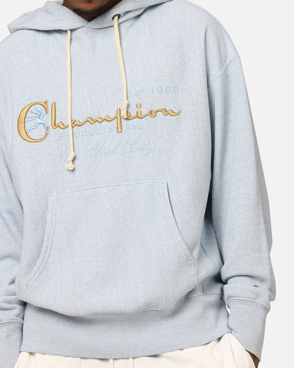 Champion Vintage Logo Sweatshirt Hoodie Oxford Grey Heather