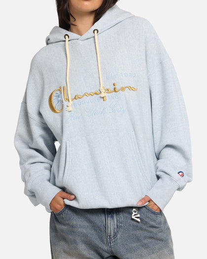 Champion Vintage Logo Sweatshirt Hoodie Oxford Grey Heather