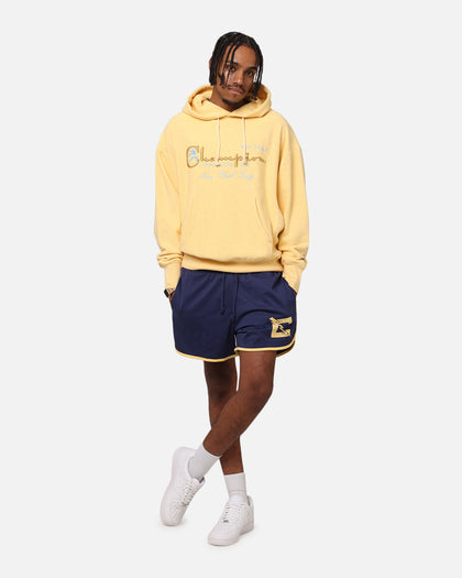 Champion Vintage Logo Sweatshirt Hoodie Yellow